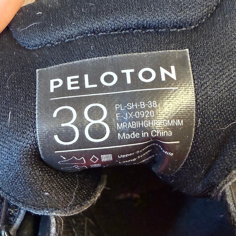 Peloton Cycling Shoes w/Delta Cleats Exercise Bike Black Red EU 38 NO INSOLES - Picture 8 of 10